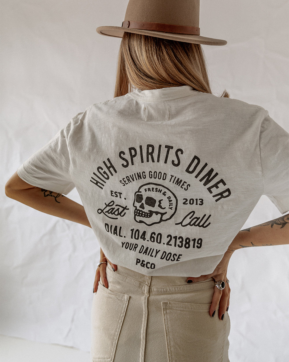 High Spirits Slub T-Shirt - Off White