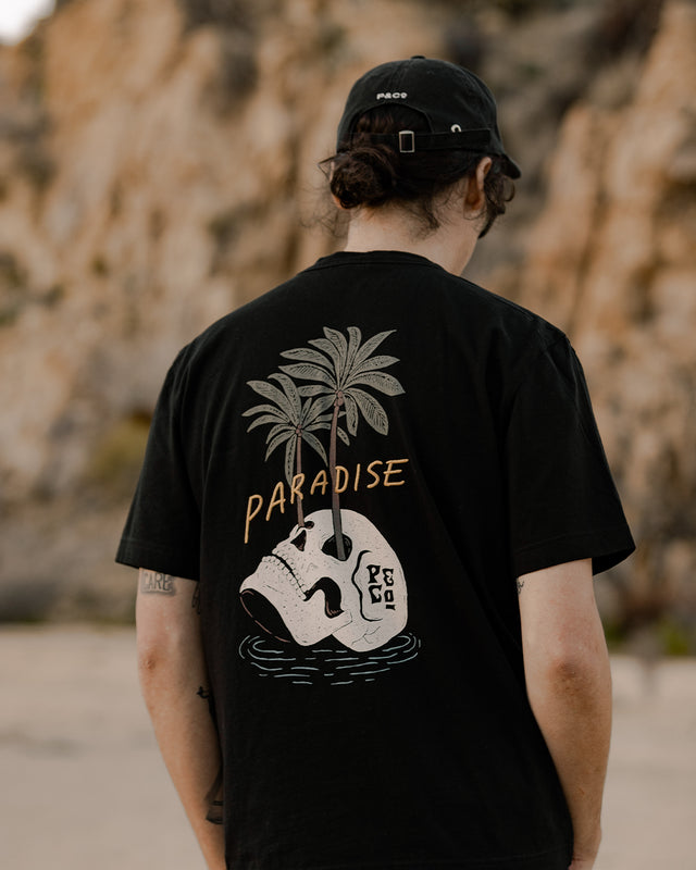 Paradise Palms T-Shirt - Washed Black