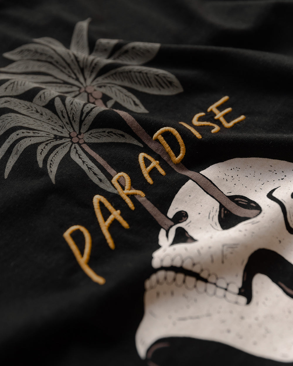 Paradise Palms T-Shirt – verwaschenes Schwarz 