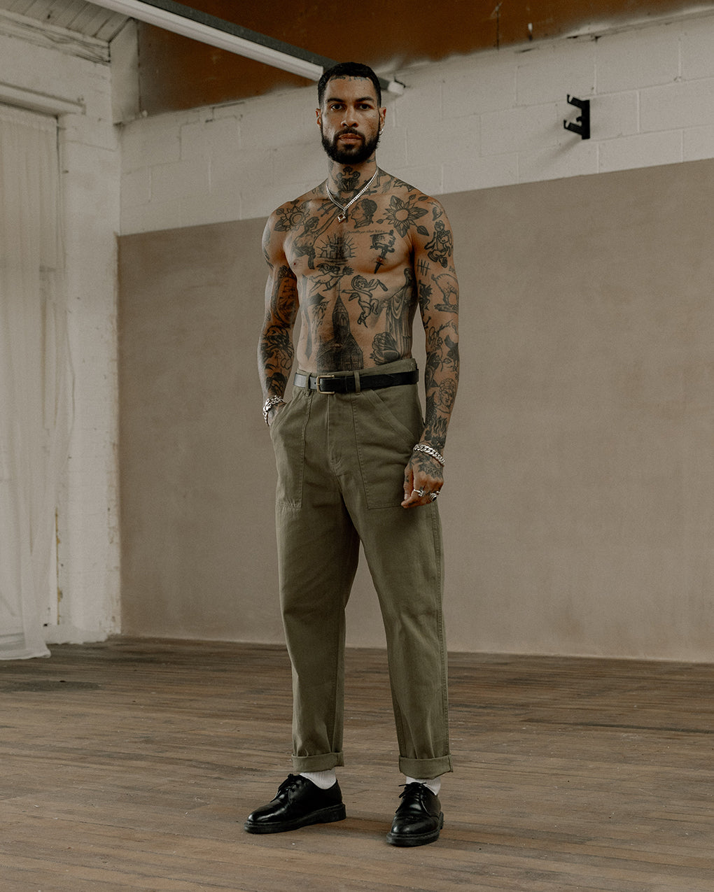 Service Fatigue Pants Olive | Men's Trousers & Jeans – P&Co