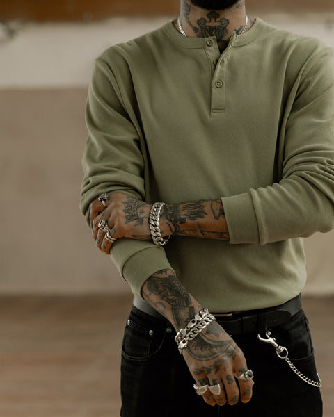 Henley shirt outlet green