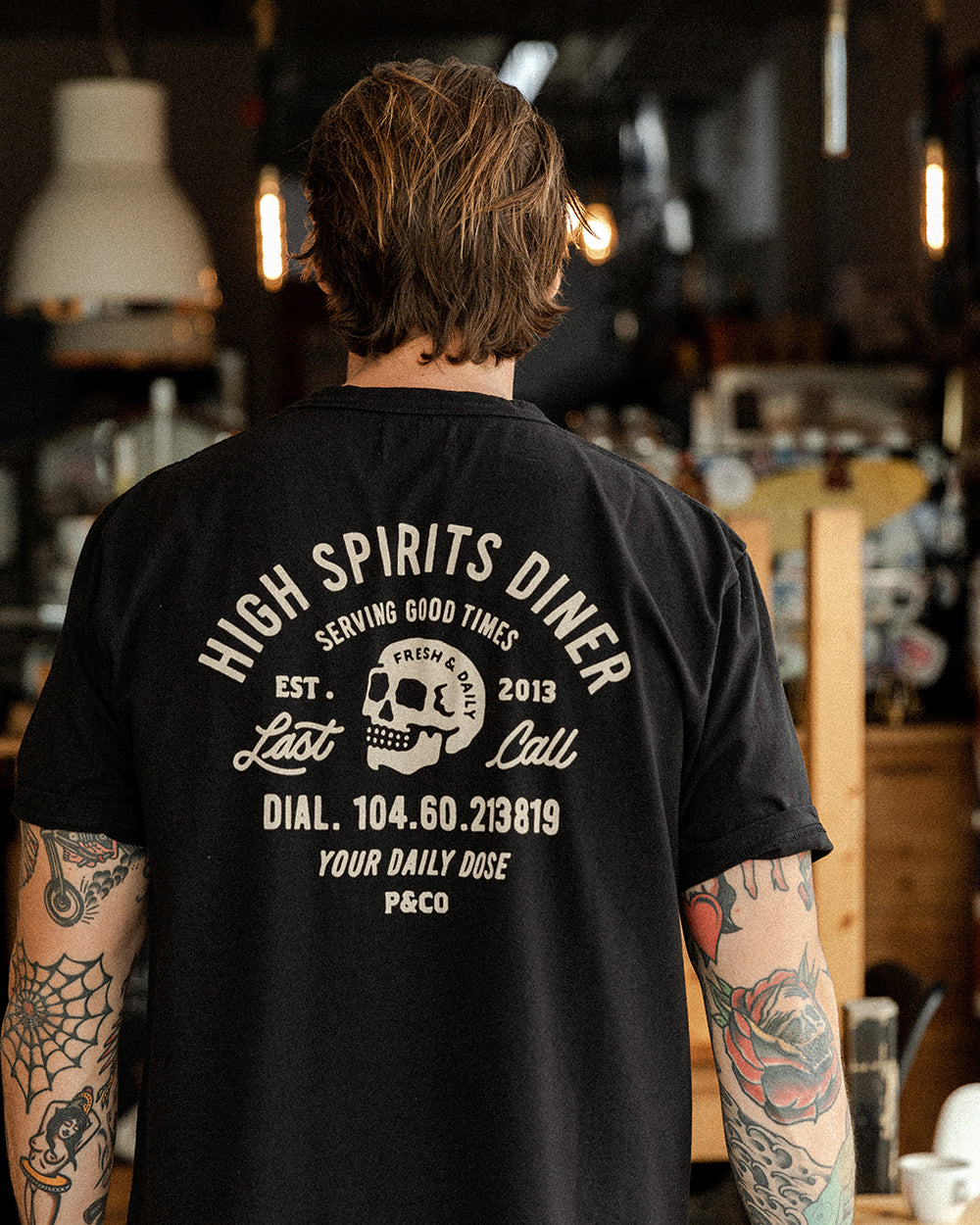High Spirits T-Shirt – verwaschenes Schwarz