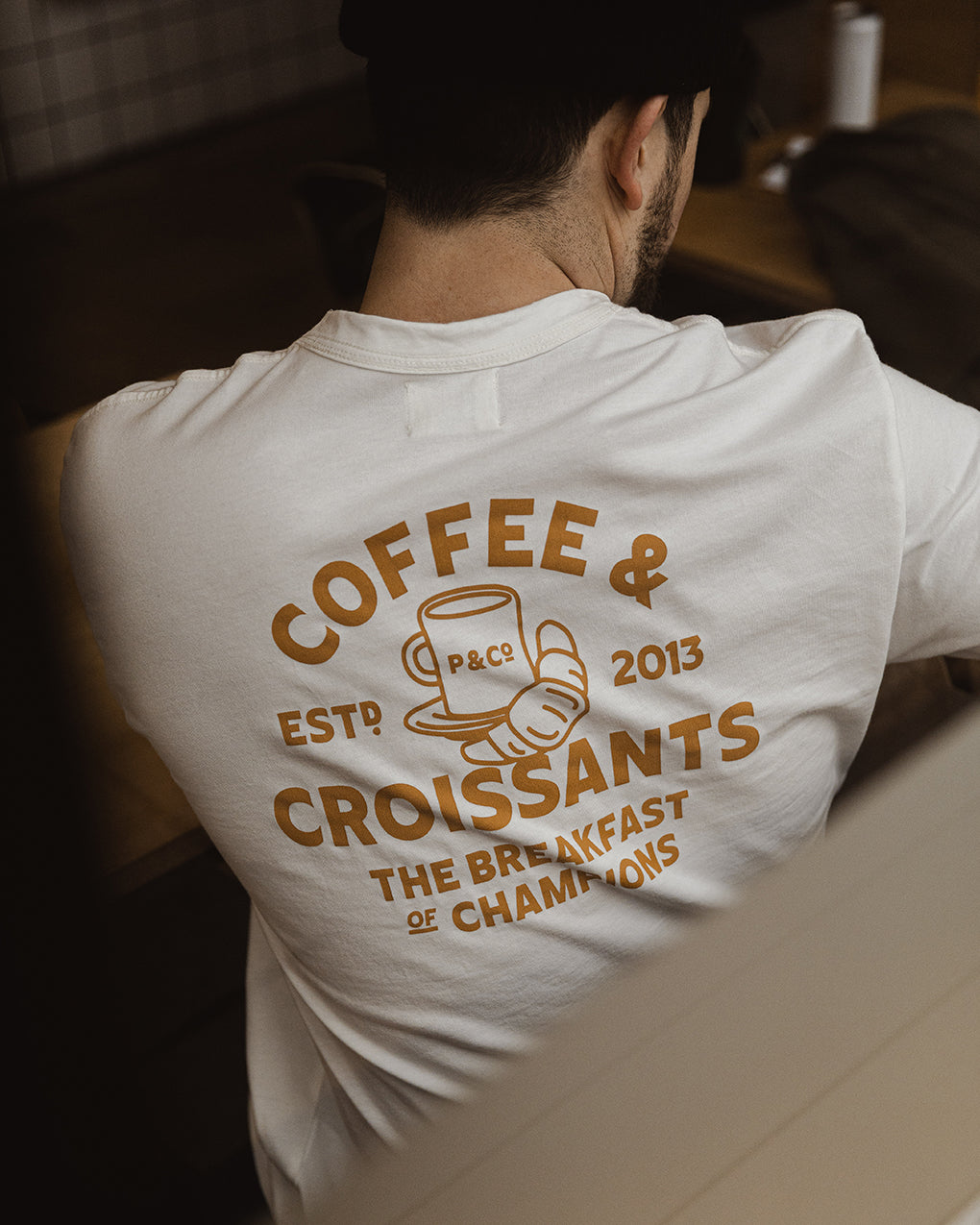 Coffee & Croissants T-Shirt - Off White