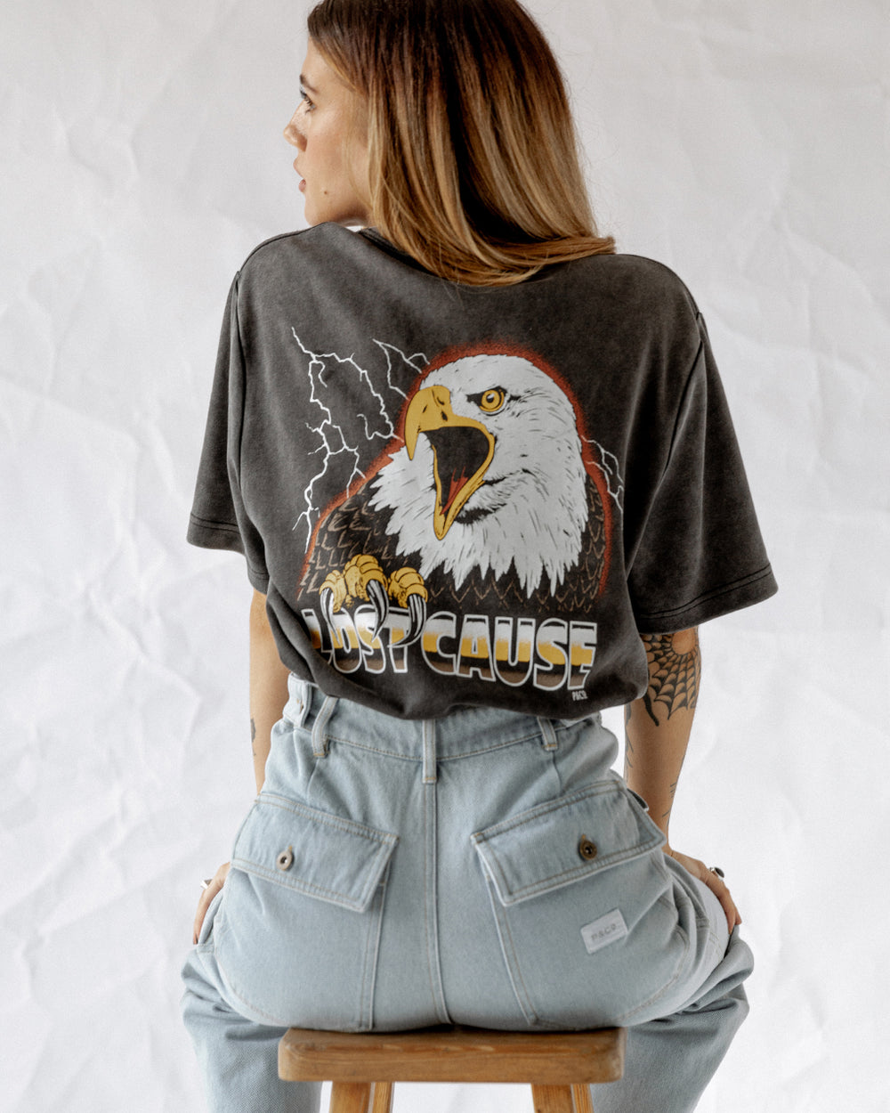 T-shirt épais Lost Cause - Lavage à l'acide 